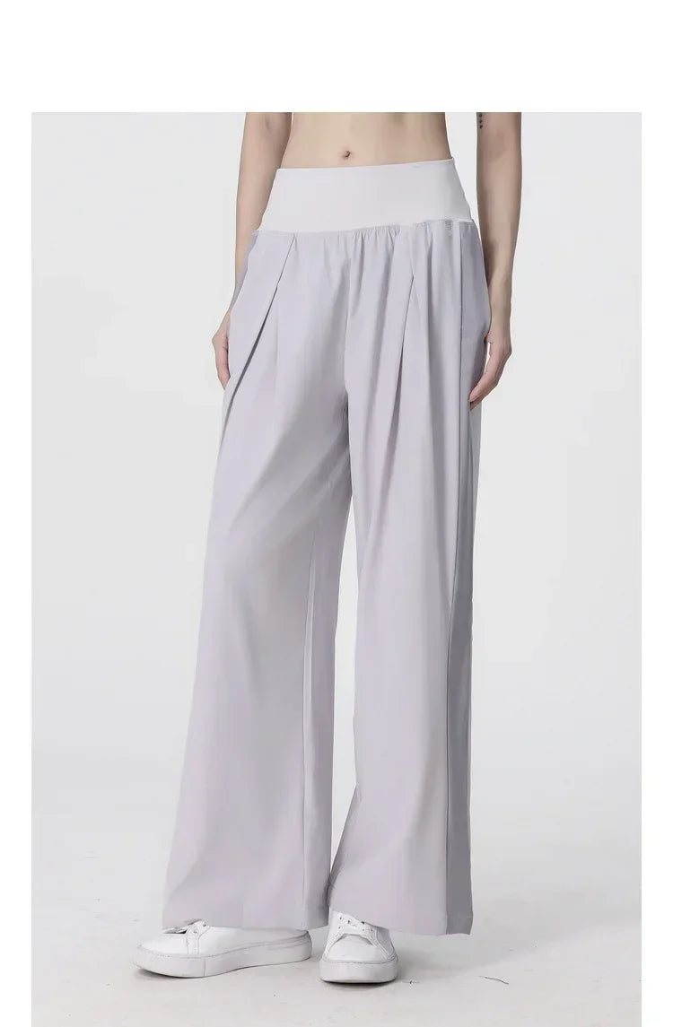 Yoga Pants Women's Loose Running Casual Pants Spring Summer Breathable Wide Leg Flare Outer Wear Sweatpants