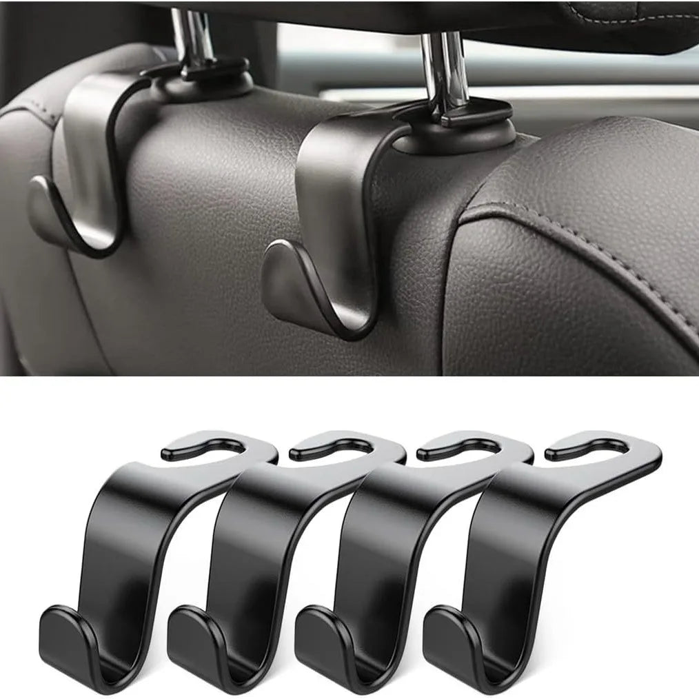 4/2Pcs Universal Auto Seat Headrest Hook Storage Hanger Car Hooks Back Seat Organizer Holder Clip Car Interior Accessories