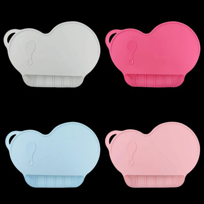 Silicone Placemats,Kids Feeding Mat Portable with Personalised Collapsible Baby Eating Food Catcher Pocket Eholder Fits Most Hig