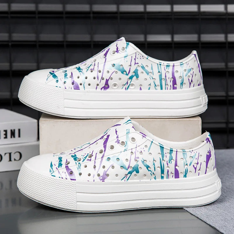 Summer Women Beach Sandal EVA External Wear Cave Sandal Big Kid Casual Shoe Heightening Sandal Thick Bottom Hole Garden Shoe