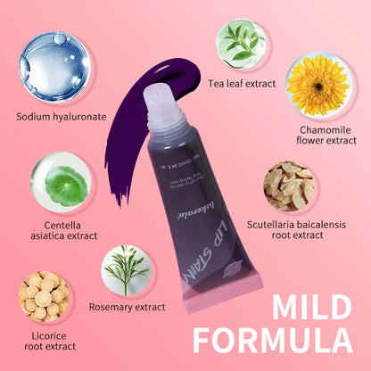 3 Colors Lip Stain Gloss Tattoo Magic Color Peel Off Mask Tint Long Lasting Waterproof Lip Gloss