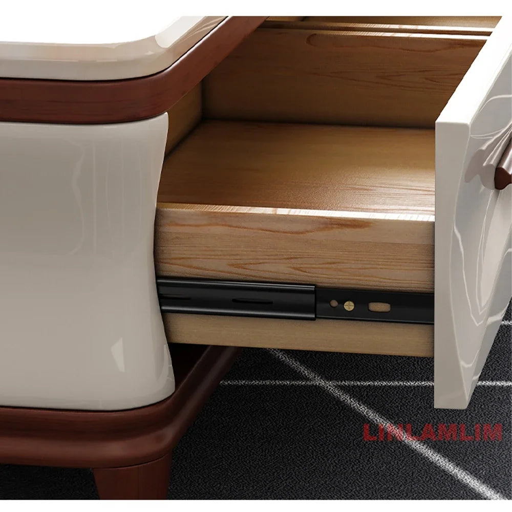 Linlamlim Modern Luxury Living Room Furniture - Coffee Table, TV Stand, and Side Cabinets with Marble Finish and Wooden Accents