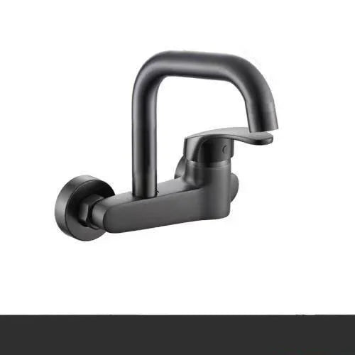 Dish sink faucet wall mounted double hole household sink sink sink sink sink wall outlet hot and cold water universal faucet