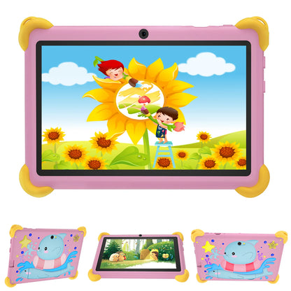 2025 New 7 Inch Cartoon Pattern Kids' tablets Quad Core 4GB RAM 64GB ROM 5G WiFi Learning Education Games Tablet Children's Gift