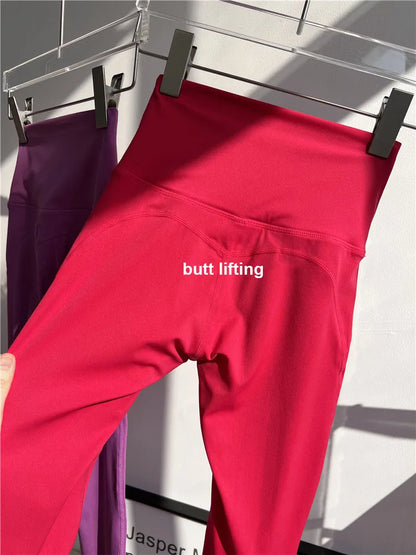 No need wear Underware Yoga Sport Pant Fitness Workout Tights and Soft Women High Waist Running Gym Leggings