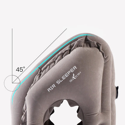 Inflatable Travel Pillow Travel Accessories For Long Haul Flights,Cars,Buses,Trains,Office Napping Sleeping Gray