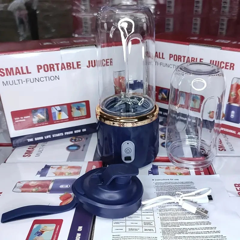 Portable Fruit Juice Blenders Summer Personal Electric Mini Bottle Home USB 6 Blades Juicer Cup Machine For Kitchen