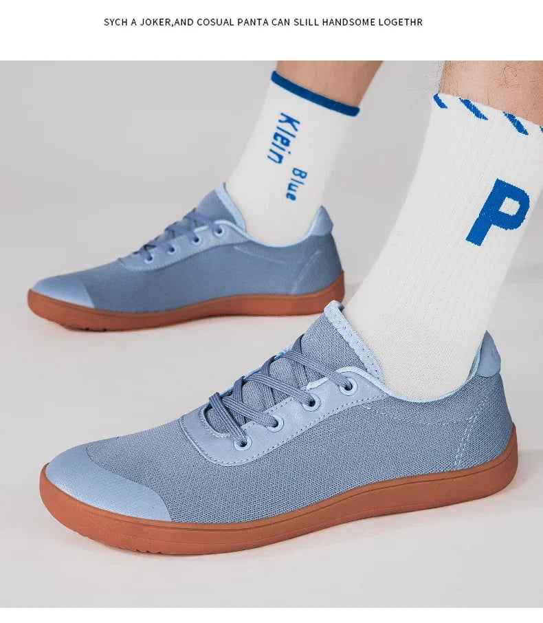 Sneakers for Men New Wide Barefoot Sneaker Fashion Flats Soft Zero Drop Sole Wider Toe Light Weight Fashion Shoes Plus Size