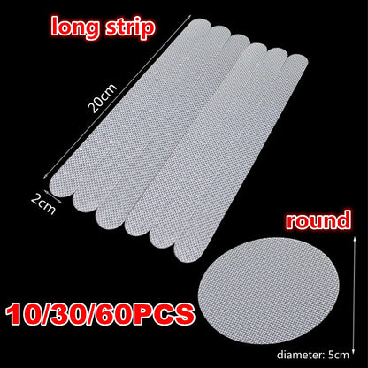 New Anti Slip Bath Grip Stickers Non Slip Shower Strips Flooring Safety Tape White 60/30/10Pcs