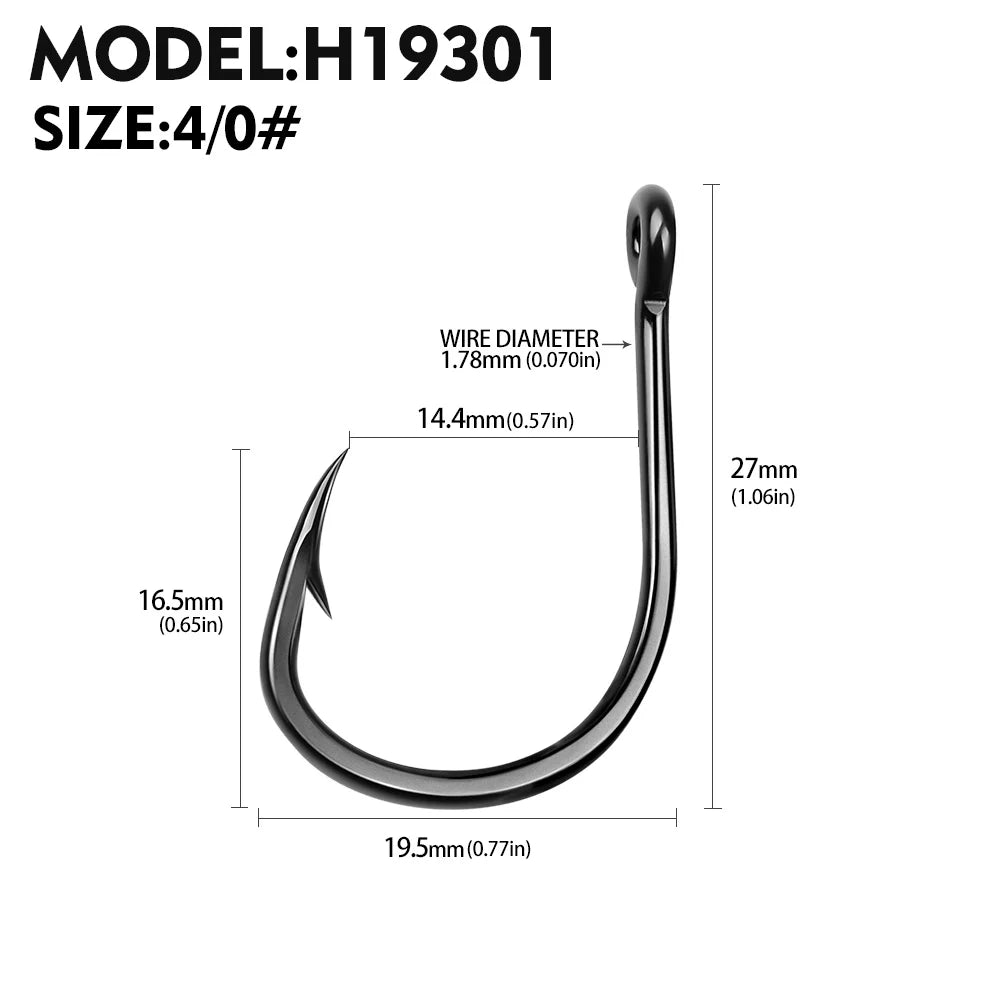 PROBEROS 10Pcs/lot Thick High Carbon Steel Fishhook Lron Hook With Barb Hook for Haihu River Fishing Gear Accessories Wholesale