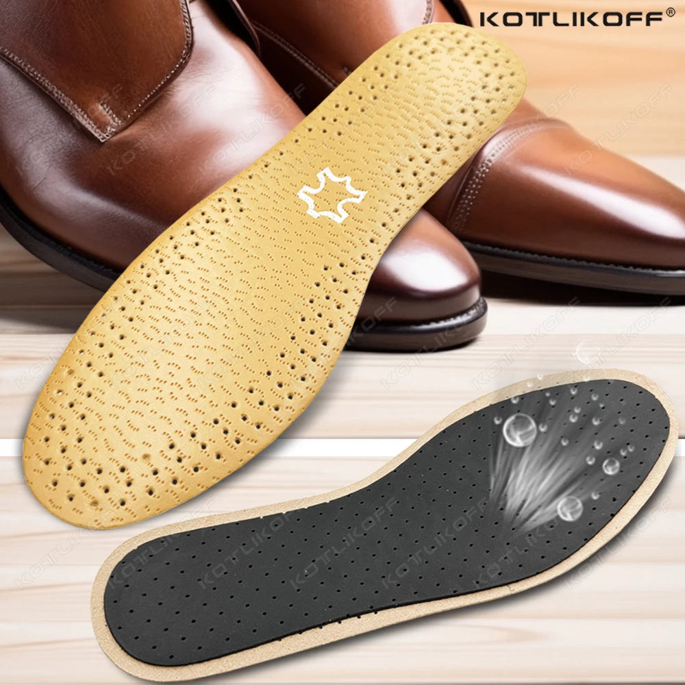 Ultra Thin Leather Insoles Antiperspirants Breathable Deodorant Sports Soft Sole Business Shoes Leather Replacement Inner Insole