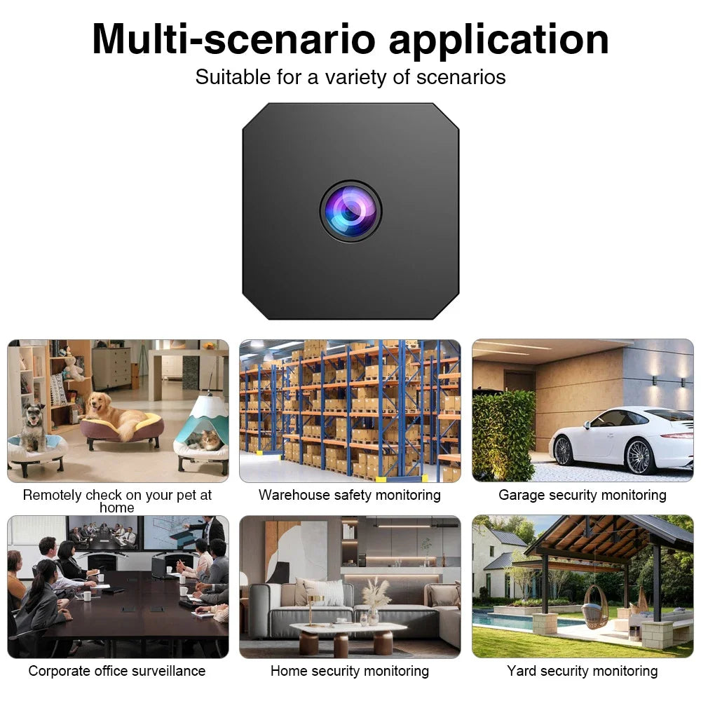 Smart Security Camera Mini Outdoor 1080P WiFi Night Vision Human Detection 2-Way Audio Cloud/SD Storage Camara Espia Smart Home