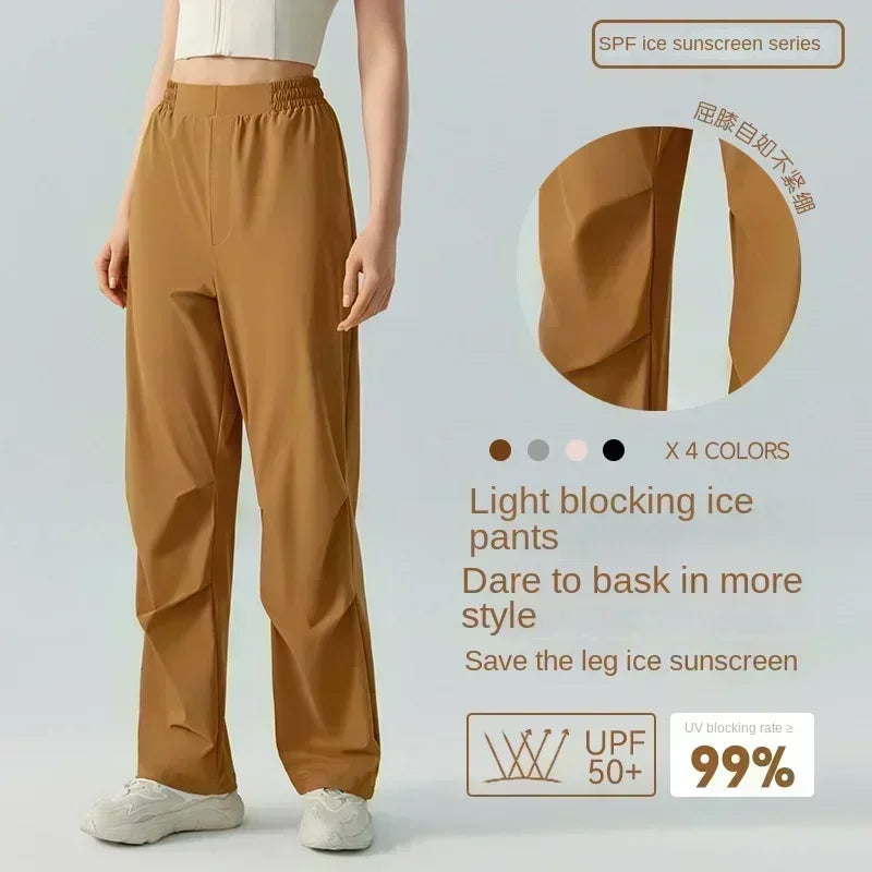 2025 Yoga Pants Women High-waisted Hip-lifting Dance Pants Flared Wide-leg Pants Sports Fitness Pants Summer