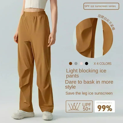 2025 Yoga Pants Women High-waisted Hip-lifting Dance Pants Flared Wide-leg Pants Sports Fitness Pants Summer