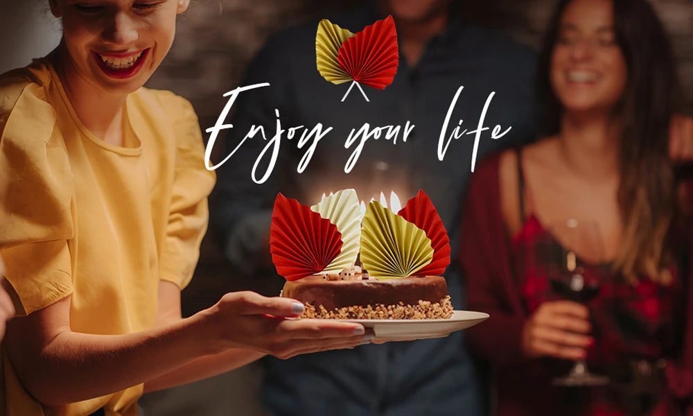 6pcs Palm Spear Cake Topper Happy Birthday Palm Leaf Decoration Cake Decorating Wedding Baking Dessert Table Party Favors