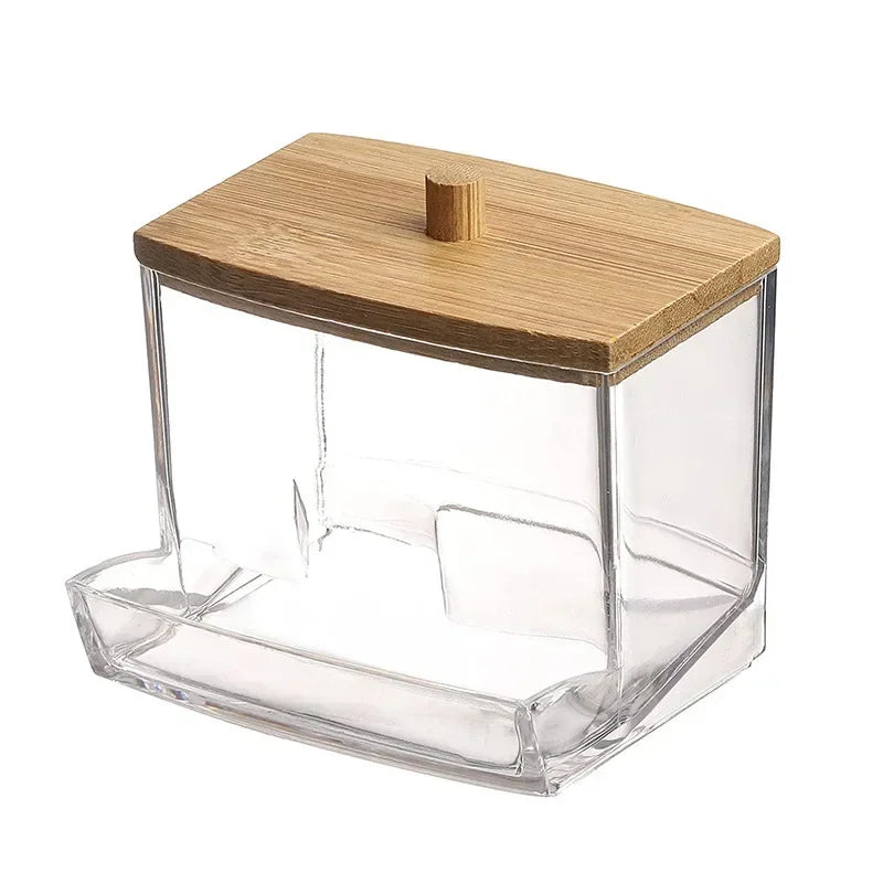 Cotton Swab Storage Box Toothpick Storage Box Makeup Pen Storage Organizers Transparent Dustproof Box Home Organization