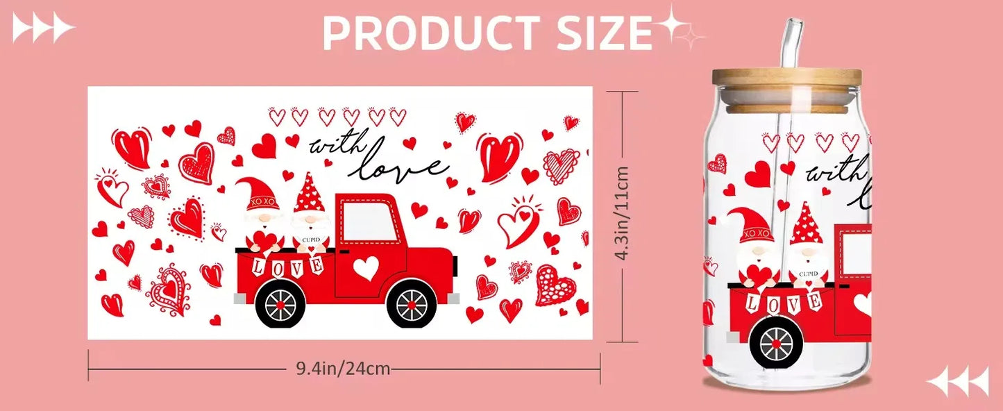 Sports Team Cup Wraps DIY Waterproof Easy To Use Custom Decals UV DTF Transfer Sticker For 16oz Libbey Glasses