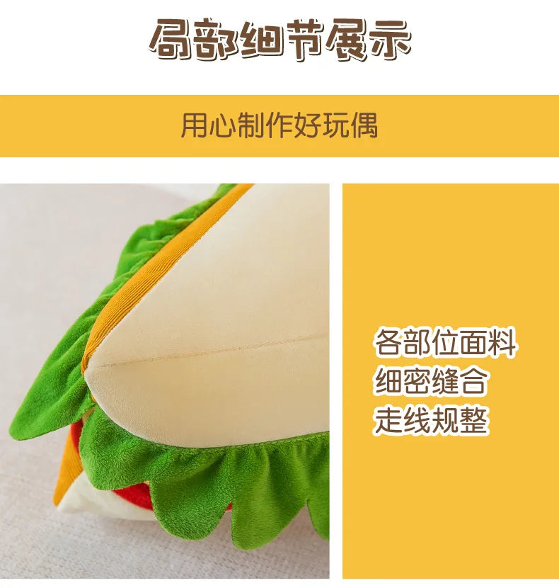 Plush Stuffed Toys Cute and Creative Sandwiches Pillows Toast Bread Children's Sofas Bedside Pillows Large Cloth Dolls Birthday