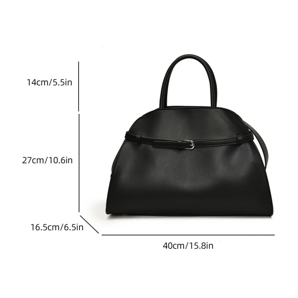 Stylish Big Top-handle Bags For Women Belt Pure Color Large Capacity Shopper Shoulder Totes 2025 Latest Luxury Designer Handbags