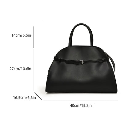Stylish Big Top-handle Bags For Women Belt Pure Color Large Capacity Shopper Shoulder Totes 2025 Latest Luxury Designer Handbags