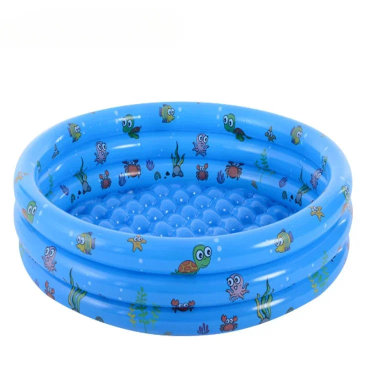 Reusable Inflatable Swimming Pool Double Layer Garden Portable Thickened For Kids Water Toys Party Round Indoor Outdoor Paddling