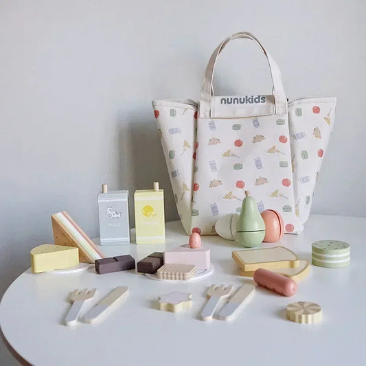 Educational Toys Simulation Medical Tool Medical Storage Bag Nurse Accessories Set Toy Gift for Kids Wooden Pretend Play Doctor