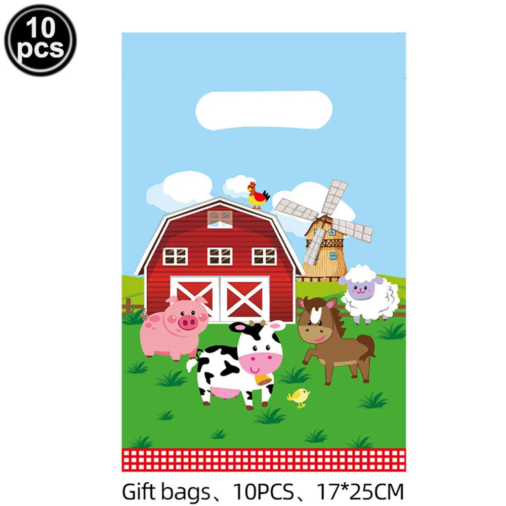 Farm Birthday Party Supplies Animal Farm Paper Plate Pig Sheep Chicken Horses Cows Shape Dinnerware Farm Animal Party Decoration