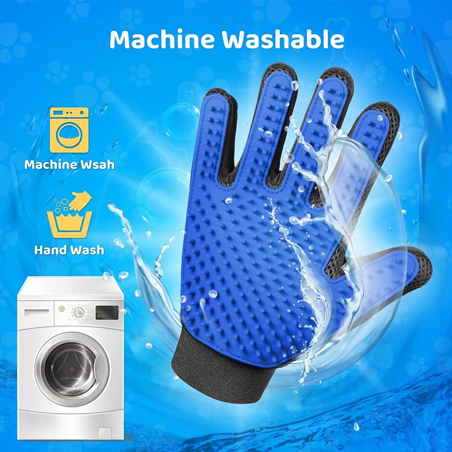 Pet Grooming Glove Gentle Efficient Pet Hair Remover Mitt Cat Accessories Pet Glove for Dogs Cats Pet Products Cat Supplies