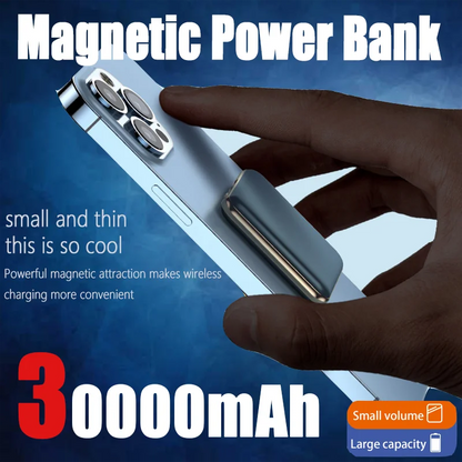 30000mAh Large Capacity Super Fast Charging YM-545 Portable Power Bank Magnetic Wireless Charging Power Bank Mobile Power Bank