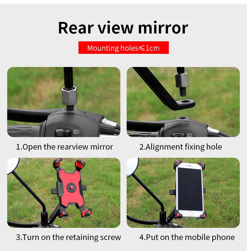 Bicycle Mobile Phone Holder Electric Bike Motorcycle Phone Stand Ride Navigation Mobile Phone Rack Phone Holder Support