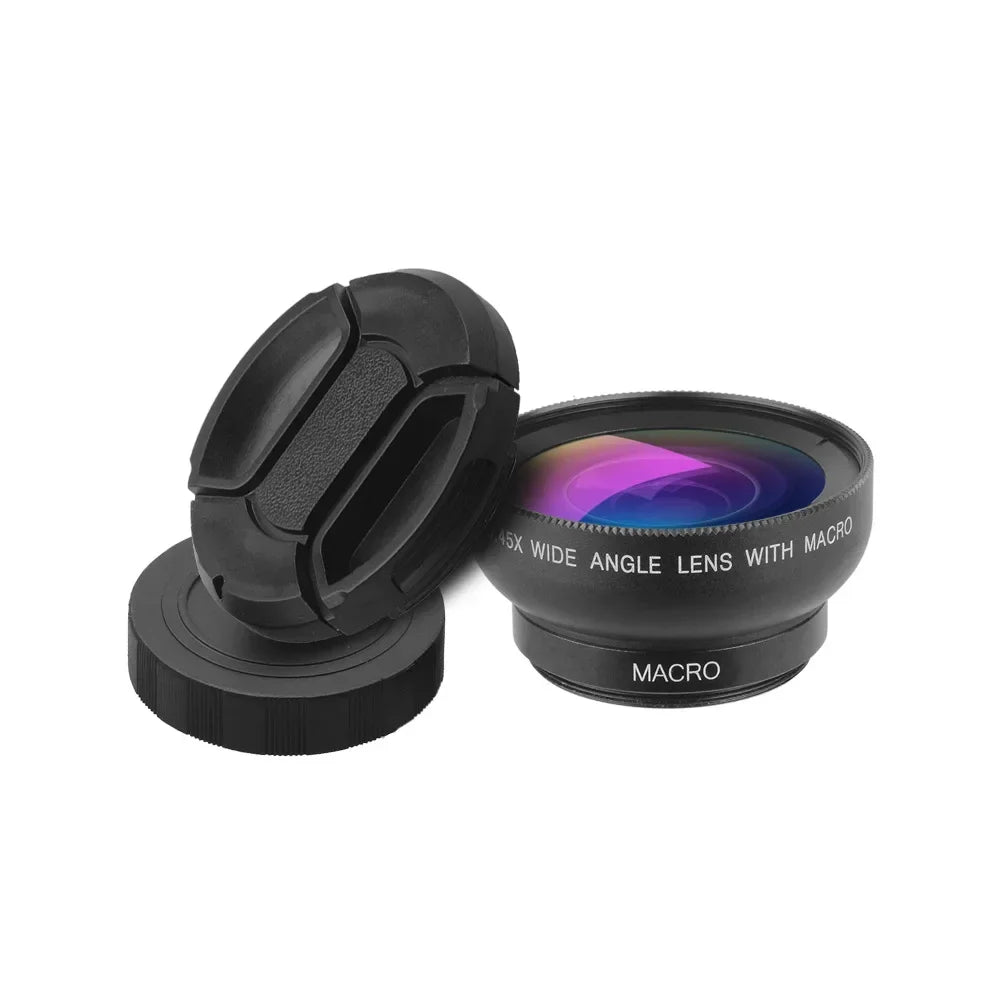 Phone Lens Kit 0.45x Super Wide Angle & 12.5x Super Macro Lens HD Camera Lentes for IPhone 6S 7 Xiaomi