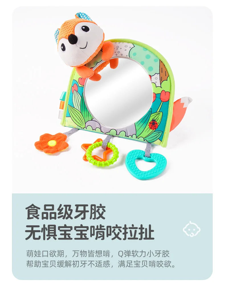 Cartoon View Back Seat Mirror Baby Car Mirror Safety Seat Headrest Rearview Mirror Baby Facing Rear Ward Car Kids Monitor Gifts