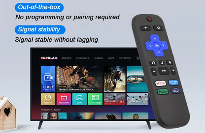 Replacement Remote Control for Roku TV, Compatible with TCL Roku/Hisense Roku/Onn Roku (Not Compatible with Roku Stick, Box and