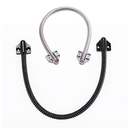 1pcs Door Loop Stainless Steel Metal Head Armored Cable Door Loop For Exposed Mounting