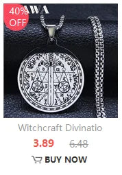 Talisman Protection Luck King Solomon Seal Necklace Stainless Steel Wealth Fortune Wheel Women Men Chain Jewelry salomon N3674