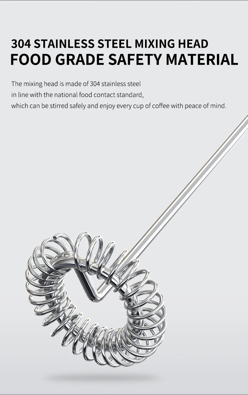 Electric Milk Frother Hand Blender Portable Mini Handheld Fast Foamer Coffee Cappuccino Whisk Mixer Food Blender with Stand