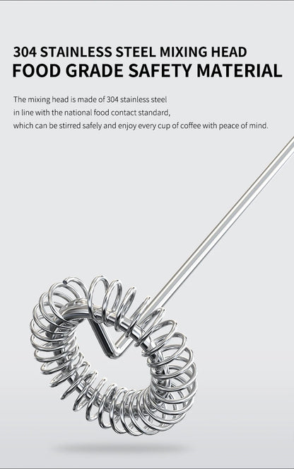 Electric Milk Frother Hand Blender Portable Mini Handheld Fast Foamer Coffee Cappuccino Whisk Mixer Food Blender with Stand