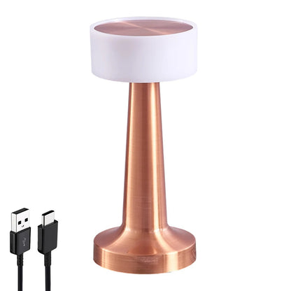 LED Touch Table Lamp Desktop Night Light Rechargeable Cordless Decor Lamp for Restaurant Hotel Bar Bedroom Bedside Light Lamp