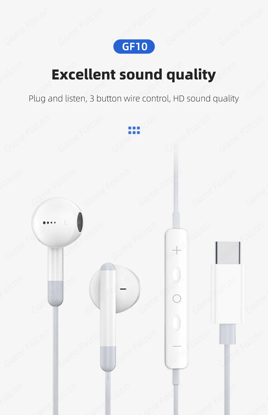 Type C Wired Headphone For Iphone 15 Pro Max Xiaomi Mi Lite 3.5MM Earphone For Samsung Huawei Redmi Phone Ipad Earbud Headset