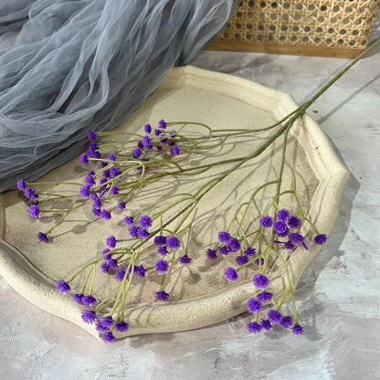Artificial Plastic Soft Rubber Gypsophila Babys Breath Flower Branches Wedding Bouquet Floral Arrangement Accessories Home Decor