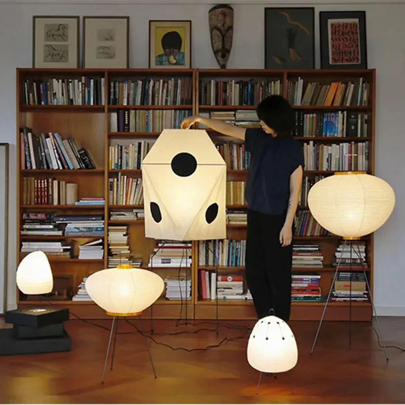 Akari Noguchi Yong Floor lamp Rice Paper Lantern Floor light for Living Room Sofa Bedroom LED Japanese Tripod Floor Lamp