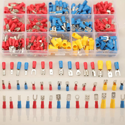 280pcs Wire Connector Kit Male Female Insulated Terminals Cold Crimp Terminals Assorted Crimp Terminals Spade Butt Connector Kit