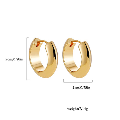 Punk Gold plated Chunky Irregular Hammered Hoop Earrings for Women Minimalist Geometric Twisted Polished Ear Ring Huggie Hoops