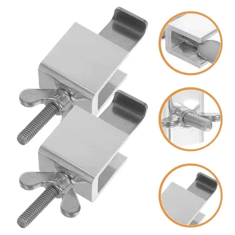 Portable Door Lock Travel Hotel Lock Dual Nut Adjustment Privacy Doors Lock Anti-Theft Door Stopper for Home Security Door Stop