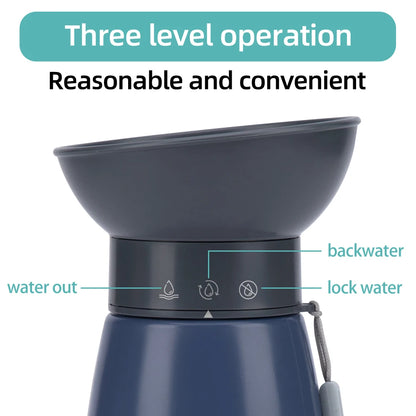 600ml Portable Dog Water Bottle Large Dogs High Capacity Fountain Water Dispenser Outdoor Dog Drinking Bowl Labrador Supplies