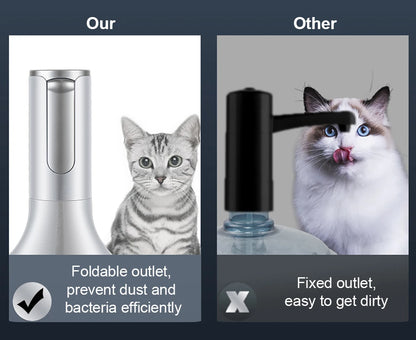 Electric Water Gallon Bottle Pump Foldable Automatic Water Dispenser 19 Liters Bottle Rechargeable Desktop Drinking Water Pump