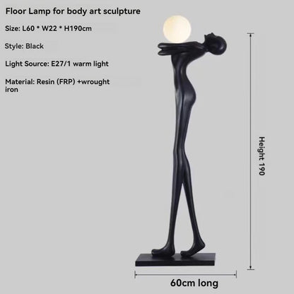 Misha White Goddess Statue Floor Lamp , Liberty Sculpture Floor Lamp , Art Human Floor Lamp