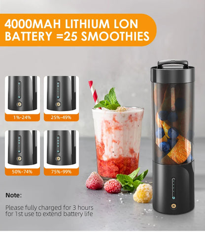 New Portable Blender Fresh Juice Mixer Electric Wireless Charge Mini Fruit Mixers Juicer Cup Blender Milkshake Juice Maker Ma