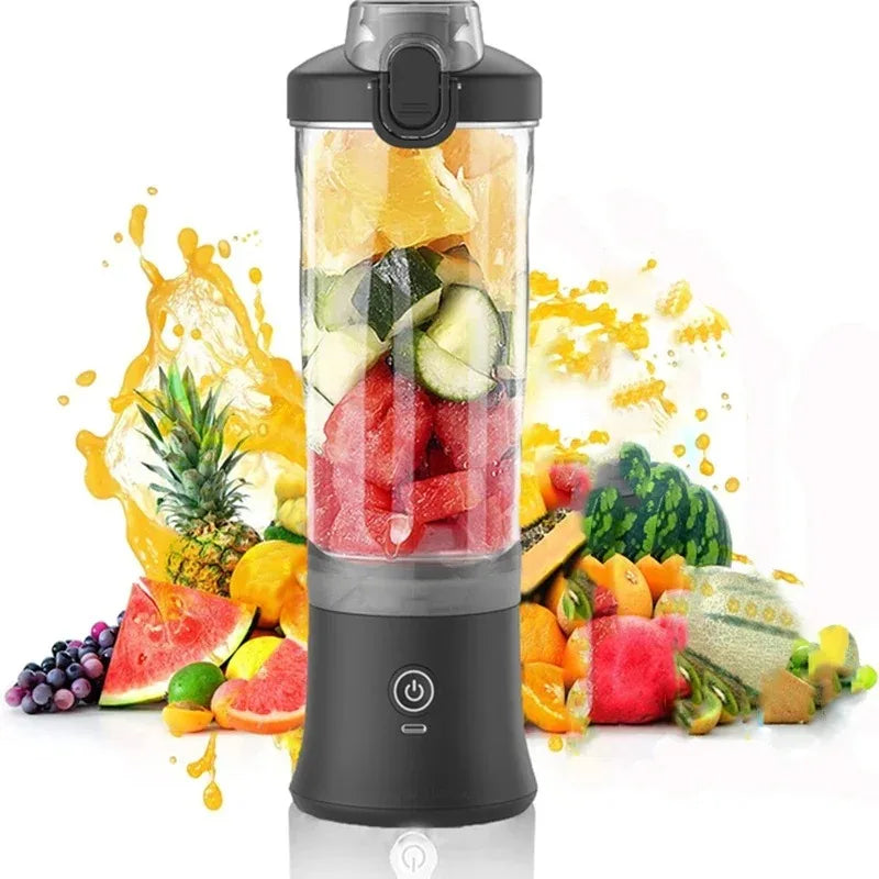Big Power Portable Blender 600ML Electric Juicer Fruit Mixers 4000mAh USB Rejected Smoothie Mini Blender Personal Juicer colorf