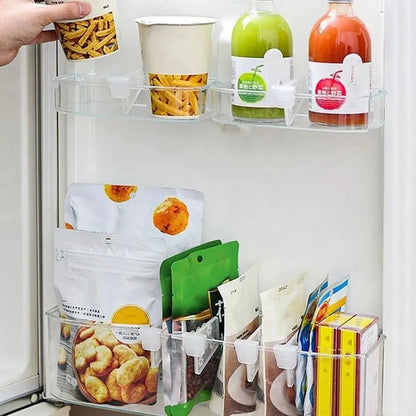 1Pcs/1Set Fridge Side Door Refrigerator Partition Board Kitchen Accessories Home Separating Storage Shelf Bottle Can Organizer